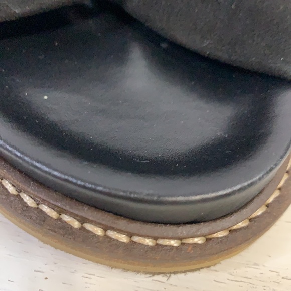 T1 Ganni Recycled Rubber Soles Suede top Knot Sandals - Picture 9 of 15